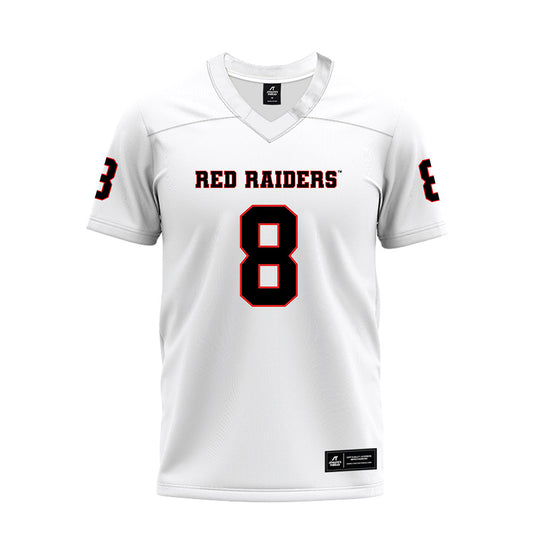 Texas Tech - NCAA Football : Cameron Dickey - White Premium Football Jersey-0