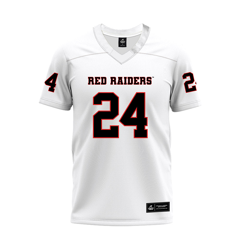 Texas Tech - NCAA Football : Malik Esquerra - White Premium Football Jersey-0