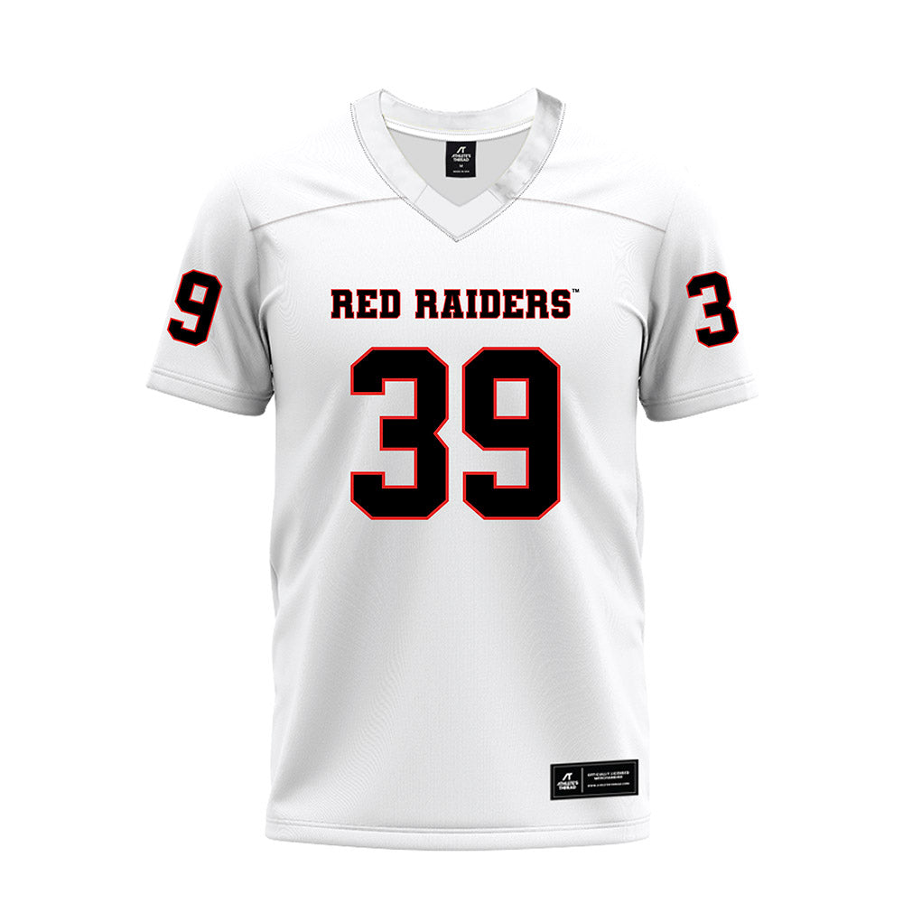 Texas Tech - NCAA Football : Jacob Hand - White Premium Football Jersey-0
