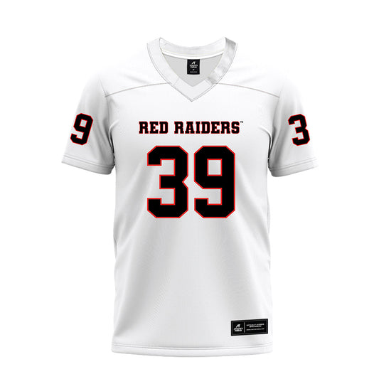 Texas Tech - NCAA Football : Jacob Hand - White Premium Football Jersey-0