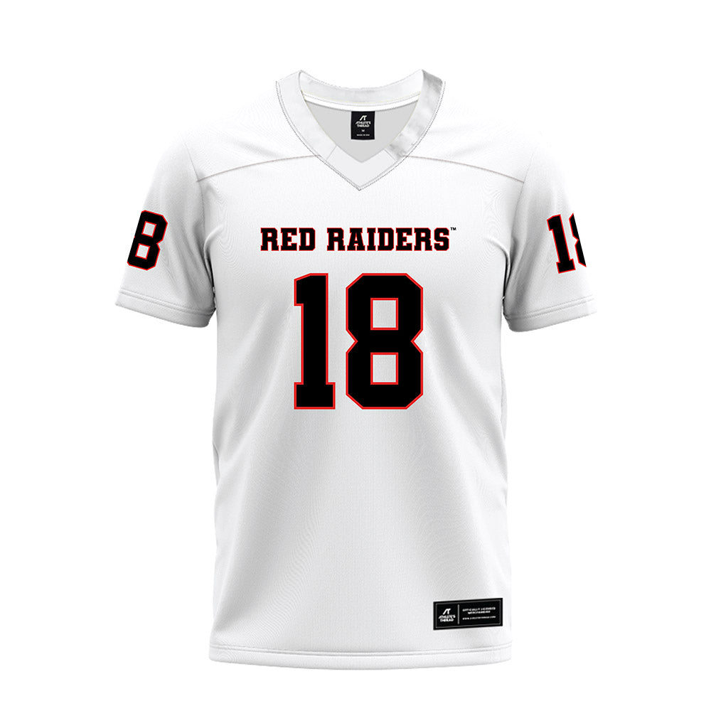 Texas Tech - NCAA Football : SVioarean Martin - White Premium Football Jersey-0