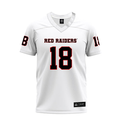 Texas Tech - NCAA Football : SVioarean Martin - White Premium Football Jersey-0