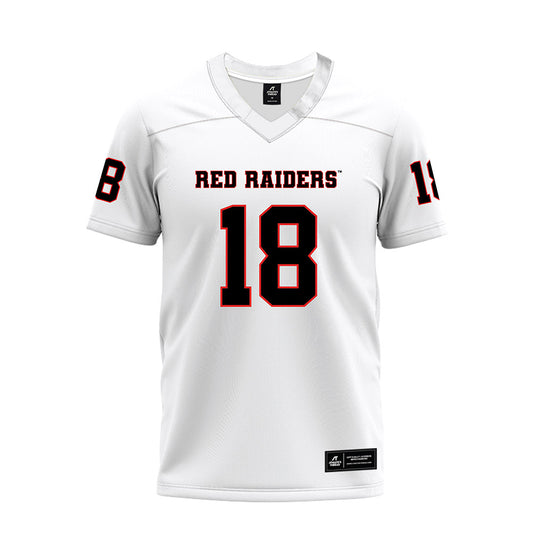 Texas Tech - NCAA Football : SVioarean Martin - White Premium Football Jersey-0