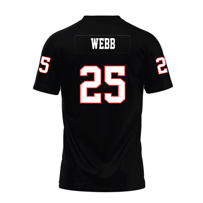 Texas Tech - NCAA Football : Donovan Webb - Black Premium Football Jersey-1