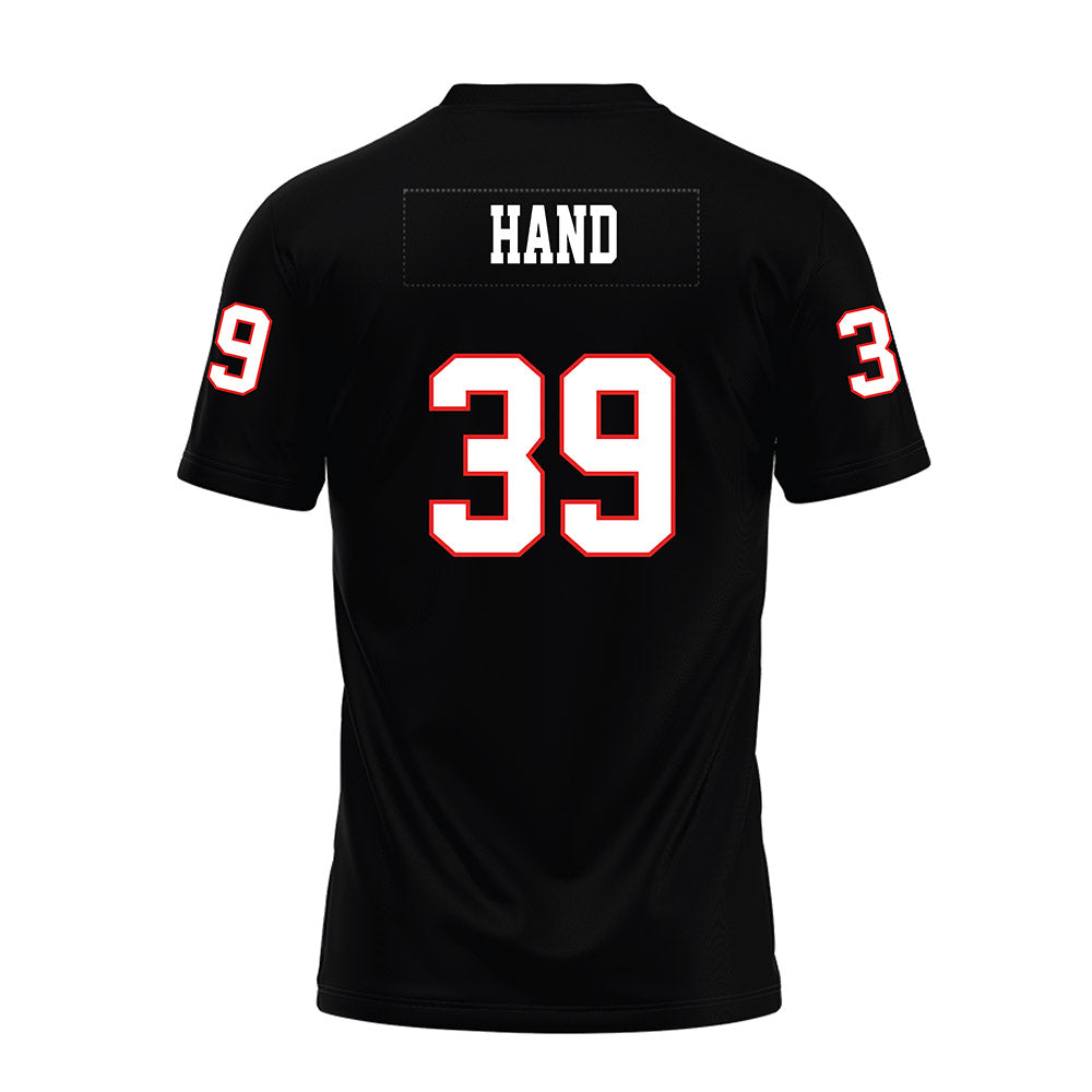 Texas Tech - NCAA Football : Jacob Hand - Black Premium Football Jersey-1