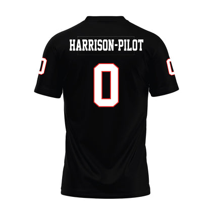 Texas Tech - NCAA Football : Mikal Harrison-Pilot - Black Premium Football Jersey-1