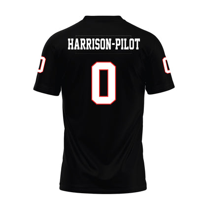Texas Tech - NCAA Football : Mikal Harrison-Pilot - Black Premium Football Jersey-1