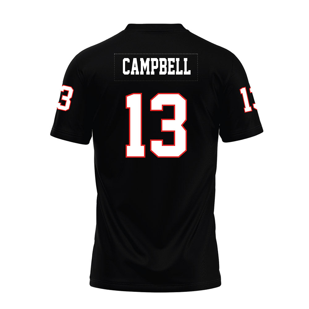 Texas Tech - NCAA Football : Chase Campbell - Black Premium Football Jersey-1
