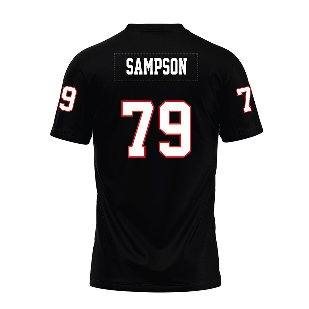 Texas Tech - NCAA Football : Howard Sampson - Black Premium Football Jersey-1