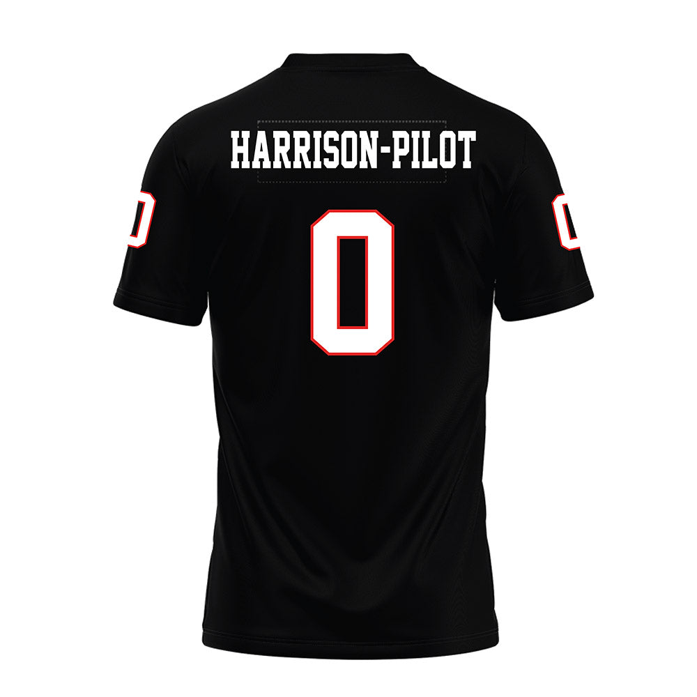 Texas Tech - NCAA Football : Mikal Harrison-Pilot - Black Premium Football Jersey-1