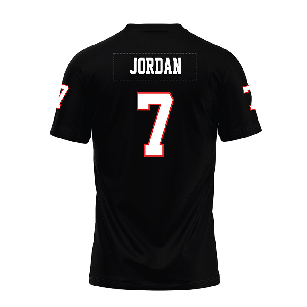 Texas Tech - NCAA Football : Brenden Jordan - Black Premium Football Jersey-1