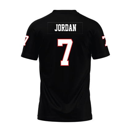 Texas Tech - NCAA Football : Brenden Jordan - Black Premium Football Jersey-1