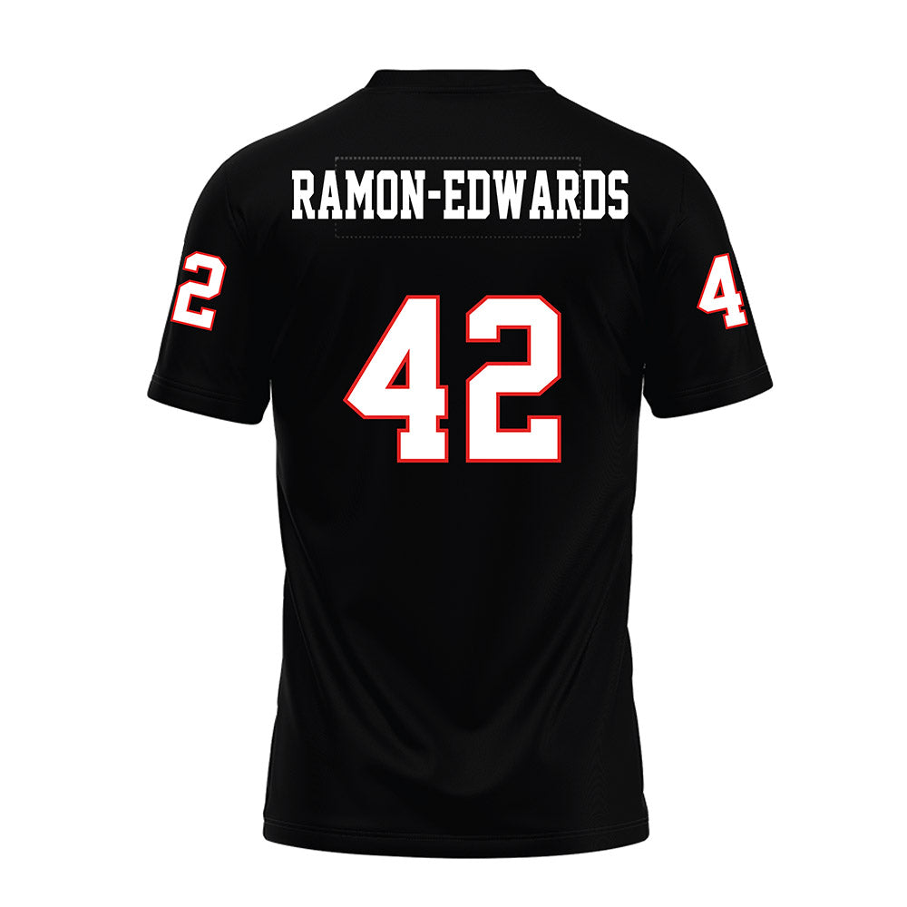 Texas Tech - NCAA Football : Marcus Ramon-Edwards - Black Premium Football Jersey-1