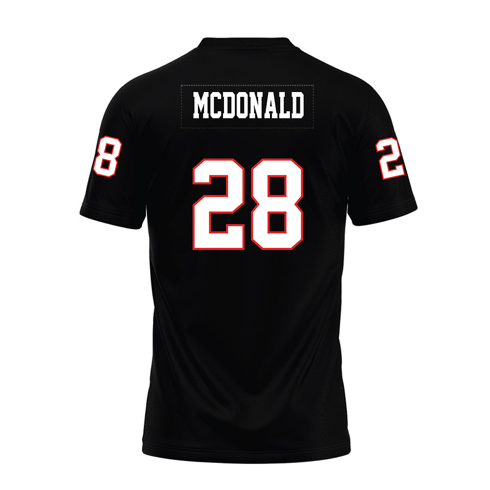 Texas Tech - NCAA Football : Bray Mcdonald - Black Premium Football Jersey-1