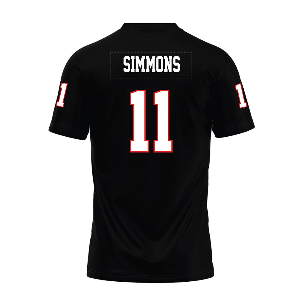Texas Tech - NCAA Football : Malcolm Simmons - Black Premium Football Jersey-1