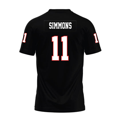 Texas Tech - NCAA Football : Malcolm Simmons - Black Premium Football Jersey-1