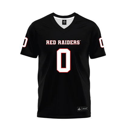Texas Tech - NCAA Football : Mikal Harrison-Pilot - Black Premium Football Jersey-0