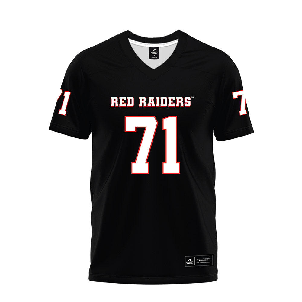 Texas Tech - NCAA Football : Bryce Gilmore - Black Premium Football Jersey-0