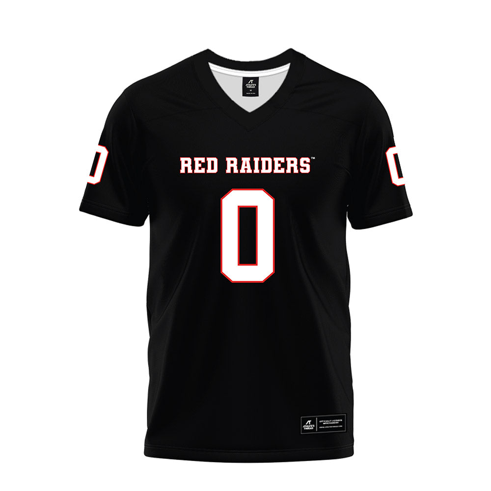 Texas Tech - NCAA Football : Mikal Harrison-Pilot - Black Premium Football Jersey-0