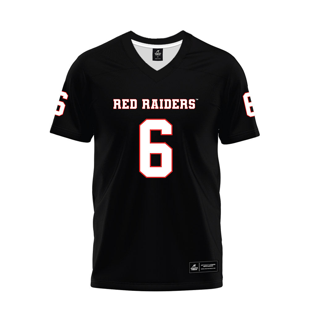 Texas Tech - NCAA Football : Jalen Jones - Black Premium Football Jersey-0
