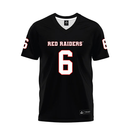 Texas Tech - NCAA Football : Jalen Jones - Black Premium Football Jersey-0