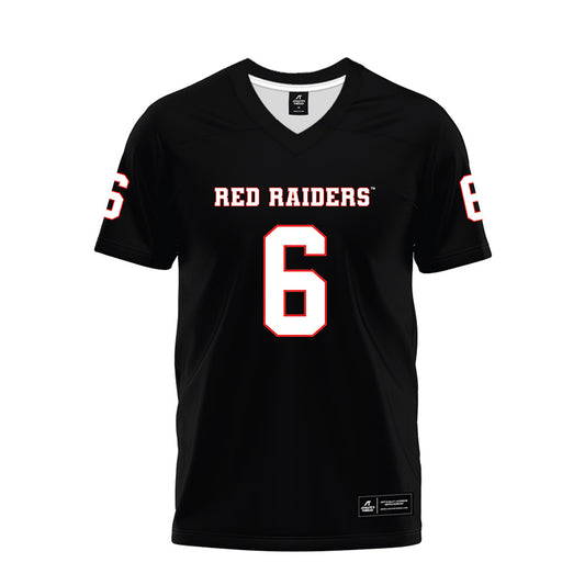 Texas Tech - NCAA Football : Jalen Jones - Black Premium Football Jersey-0