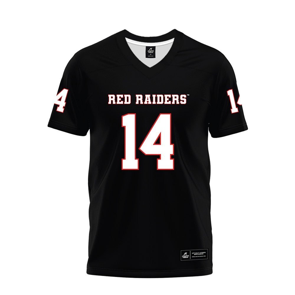 Texas Tech - NCAA Football : Bryson Jones - Black Premium Football Jersey-0