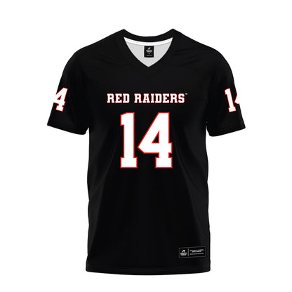 Texas Tech - NCAA Football : Bryson Jones - Black Premium Football Jersey-0