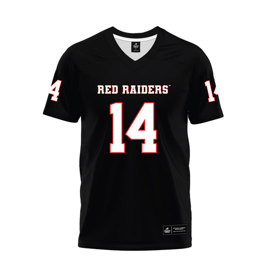 Texas Tech - NCAA Football : Bryson Jones - Black Premium Football Jersey-0
