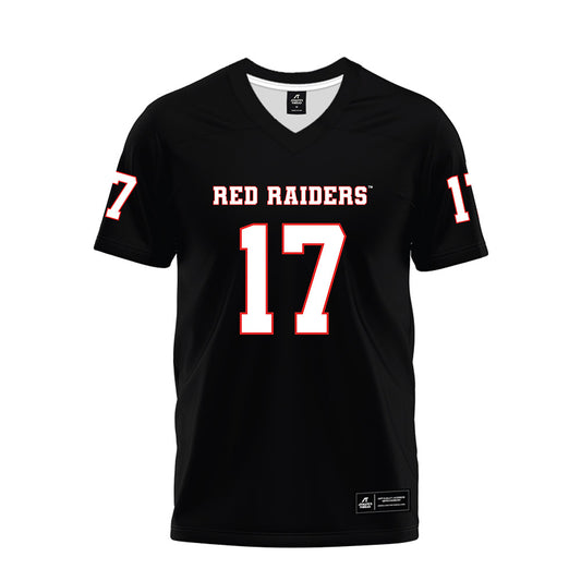 Texas Tech - NCAA Football : Leyton Stone - Black Premium Football Jersey-0
