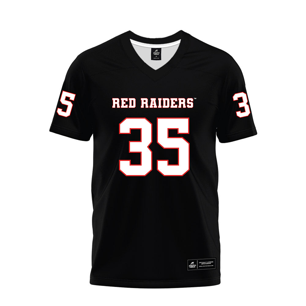 Texas Tech - NCAA Football : Michael Henderson III - Black Premium Football Jersey-0