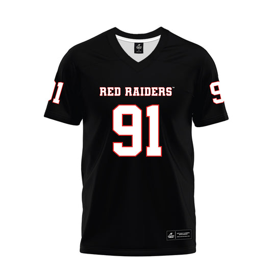 Texas Tech - NCAA Football : Krush Johnson - Black Premium Football Jersey-0