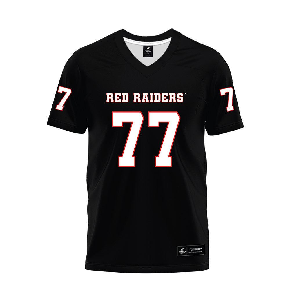 Texas Tech - NCAA Football : Elias Gillen - Black Premium Football Jersey-0