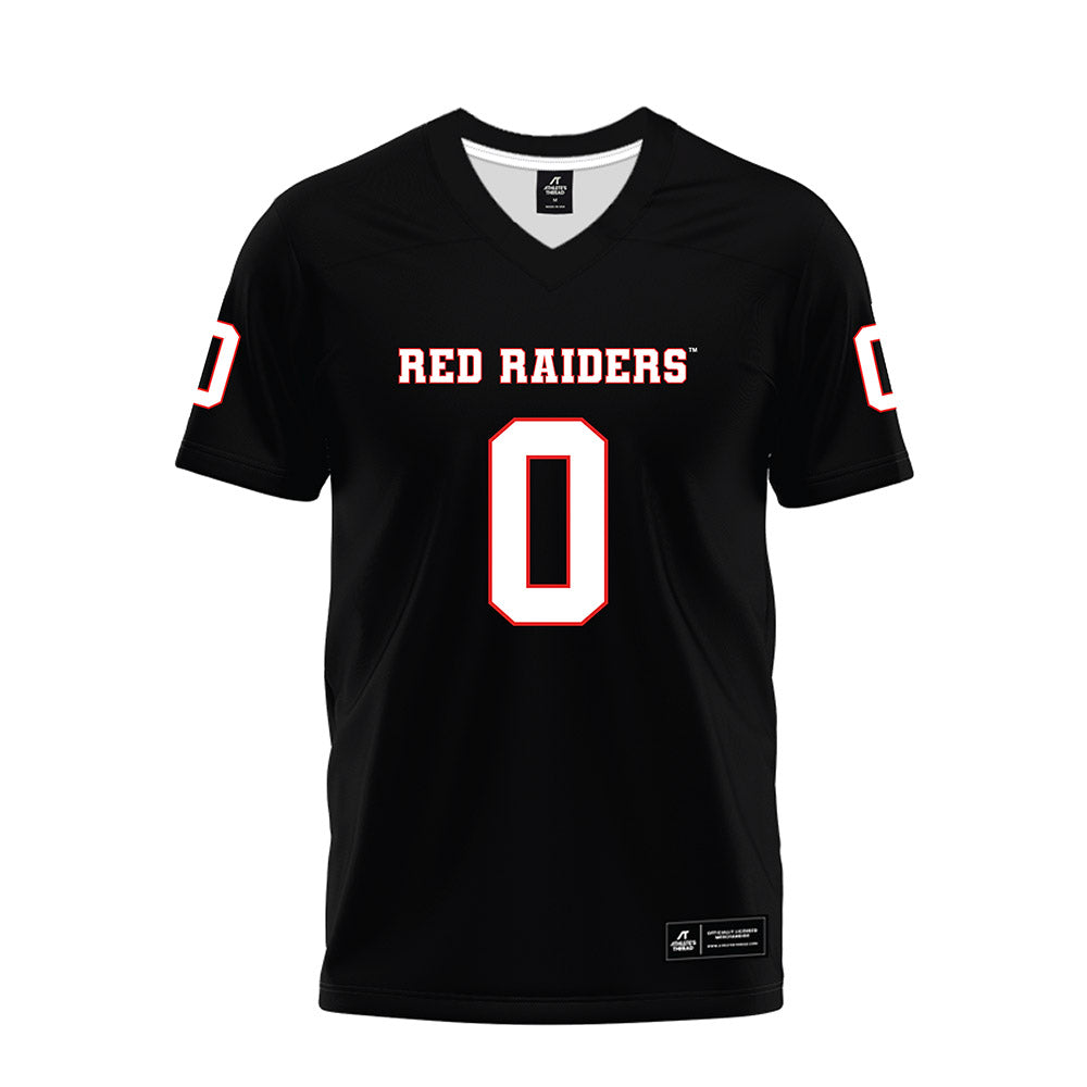 Texas Tech - NCAA Football : Mikal Harrison-Pilot - Black Premium Football Jersey-0