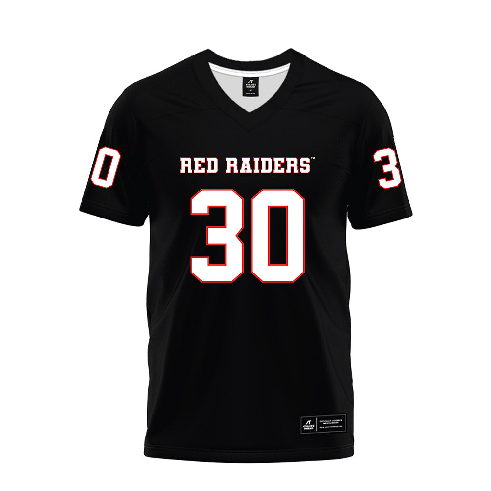 Texas Tech - NCAA Football : Jamarn Grant Jr - Black Premium Football Jersey-0