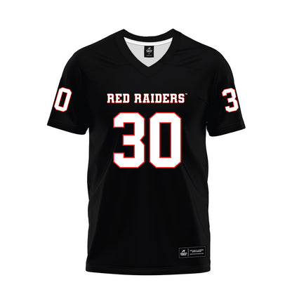 Texas Tech - NCAA Football : Jamarn Grant Jr - Black Premium Football Jersey-0