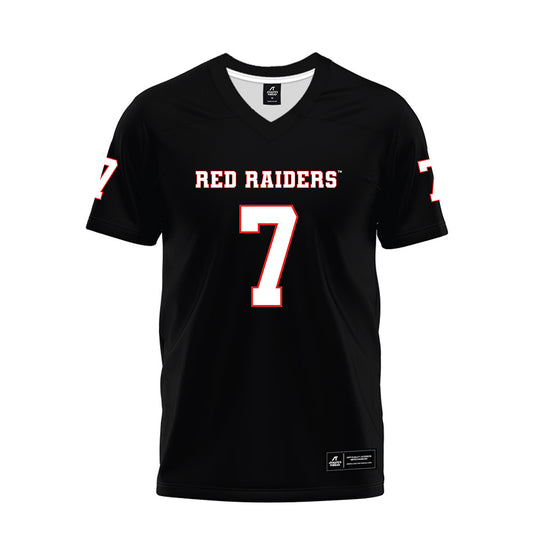 Texas Tech - NCAA Football : Terrance Carter Jr. - Black Premium Football Jersey-0