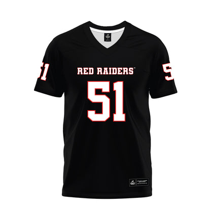 Texas Tech - NCAA Football : Felix Ojo - Black Premium Football Jersey-0