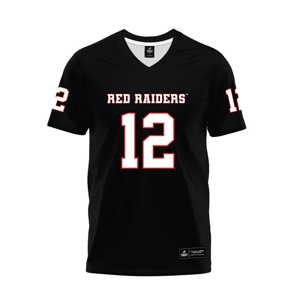 Texas Tech - NCAA Football : Stephen Cannon - Black Premium Football Jersey-0