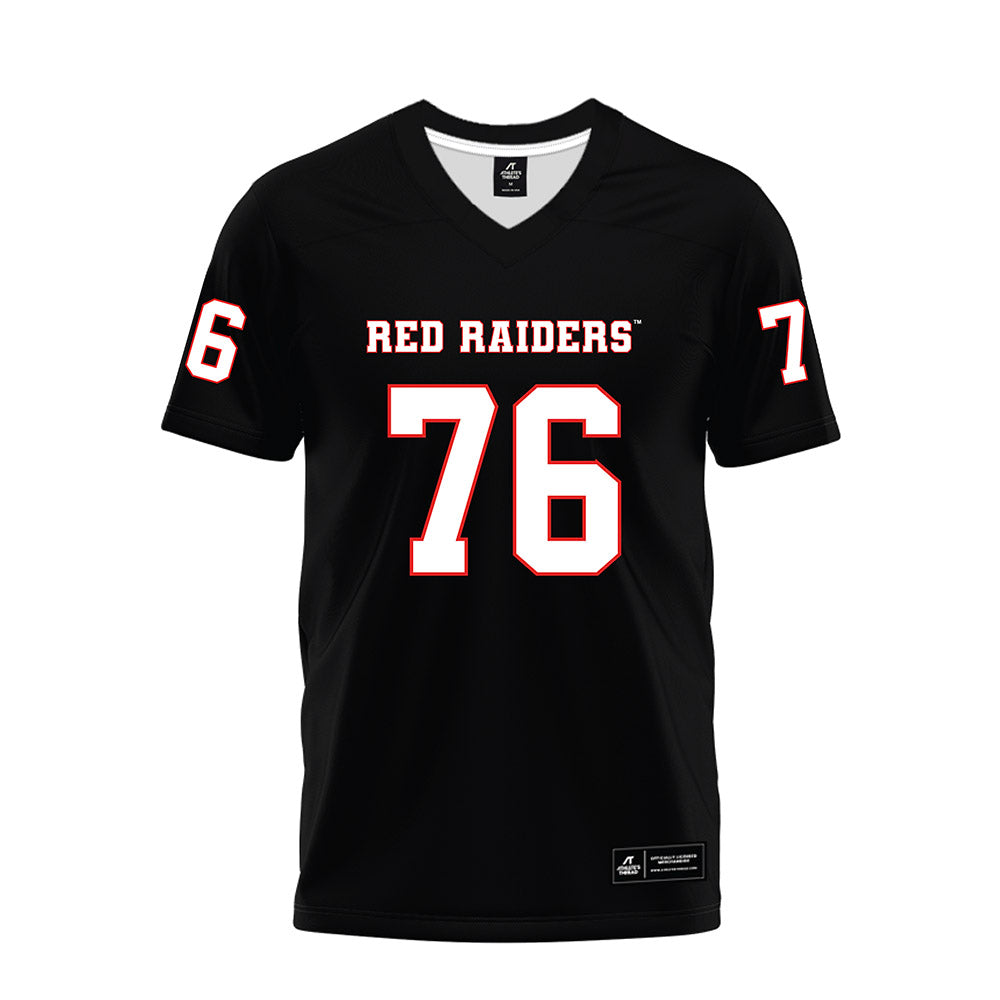 Texas Tech - NCAA Football : Jacob Crow - Black Premium Football Jersey-0
