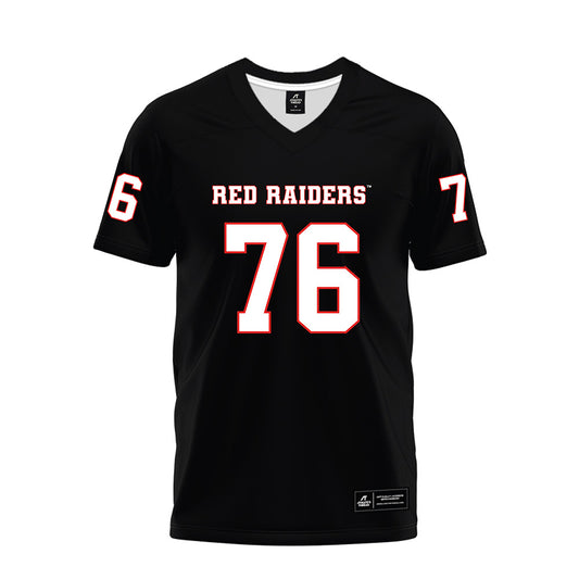 Texas Tech - NCAA Football : Jacob Crow - Black Premium Football Jersey-0