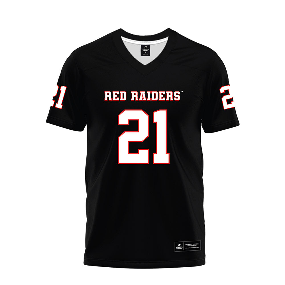 Texas Tech - NCAA Football : Miquel Dingle Jr. - Black Premium Football Jersey-0