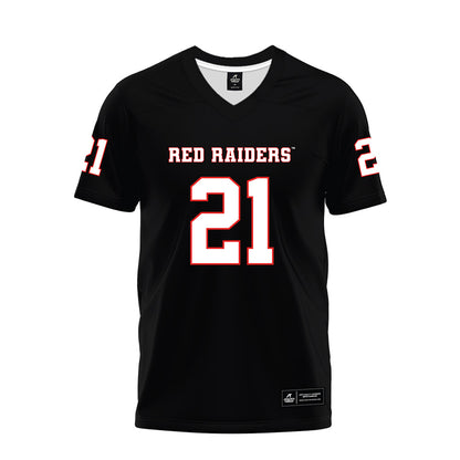 Texas Tech - NCAA Football : Miquel Dingle Jr. - Black Premium Football Jersey-0