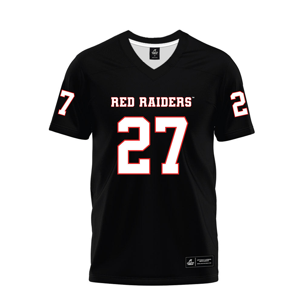 Texas Tech - NCAA Football : Amier Boyd - Black Premium Football Jersey-0