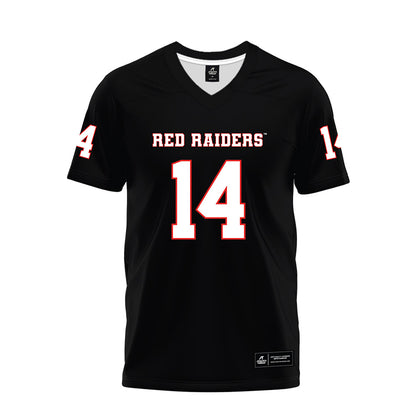 Texas Tech - NCAA Football : Brice Pollock - Black Premium Football Jersey-0