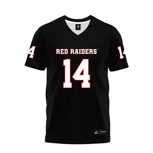 Texas Tech - NCAA Football : Brice Pollock - Black Premium Football Jersey-0