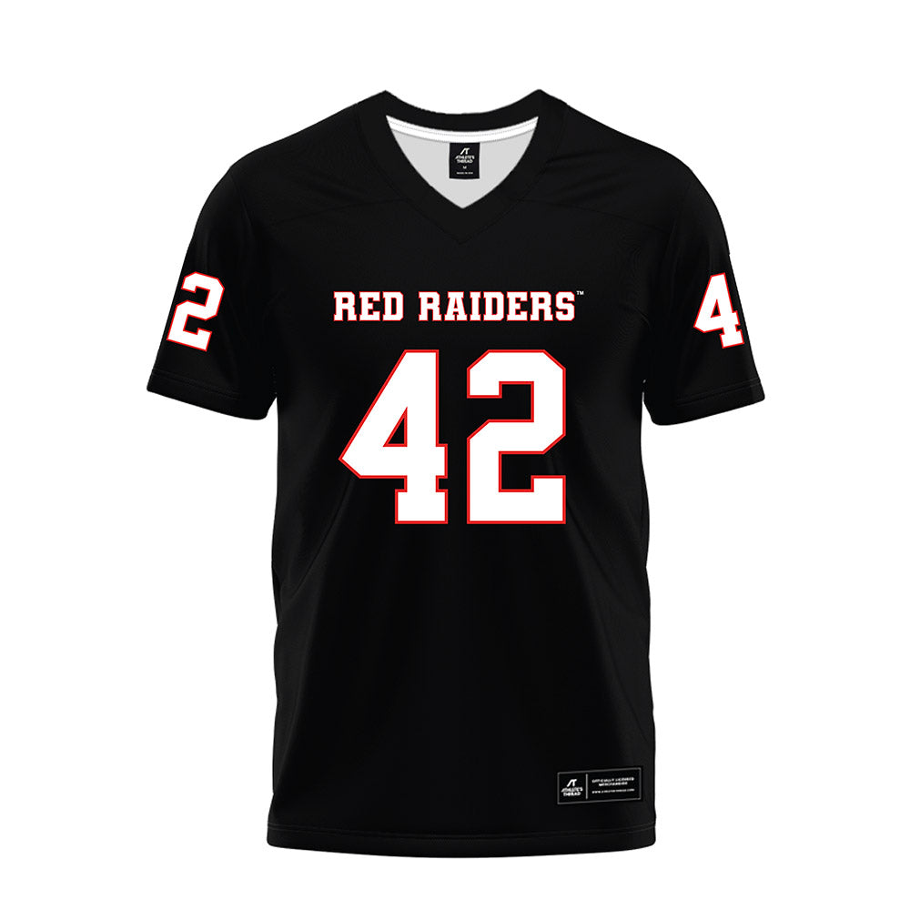 Texas Tech - NCAA Football : Marcus Ramon-Edwards - Black Premium Football Jersey-0
