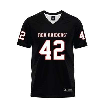 Texas Tech - NCAA Football : Marcus Ramon-Edwards - Black Premium Football Jersey-0