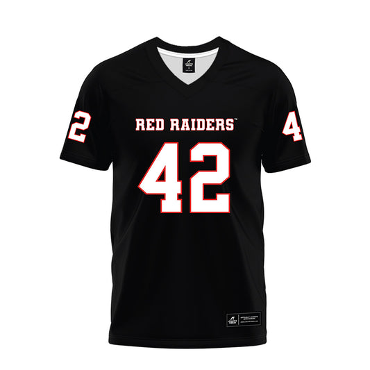 Texas Tech - NCAA Football : Marcus Ramon-Edwards - Black Premium Football Jersey-0