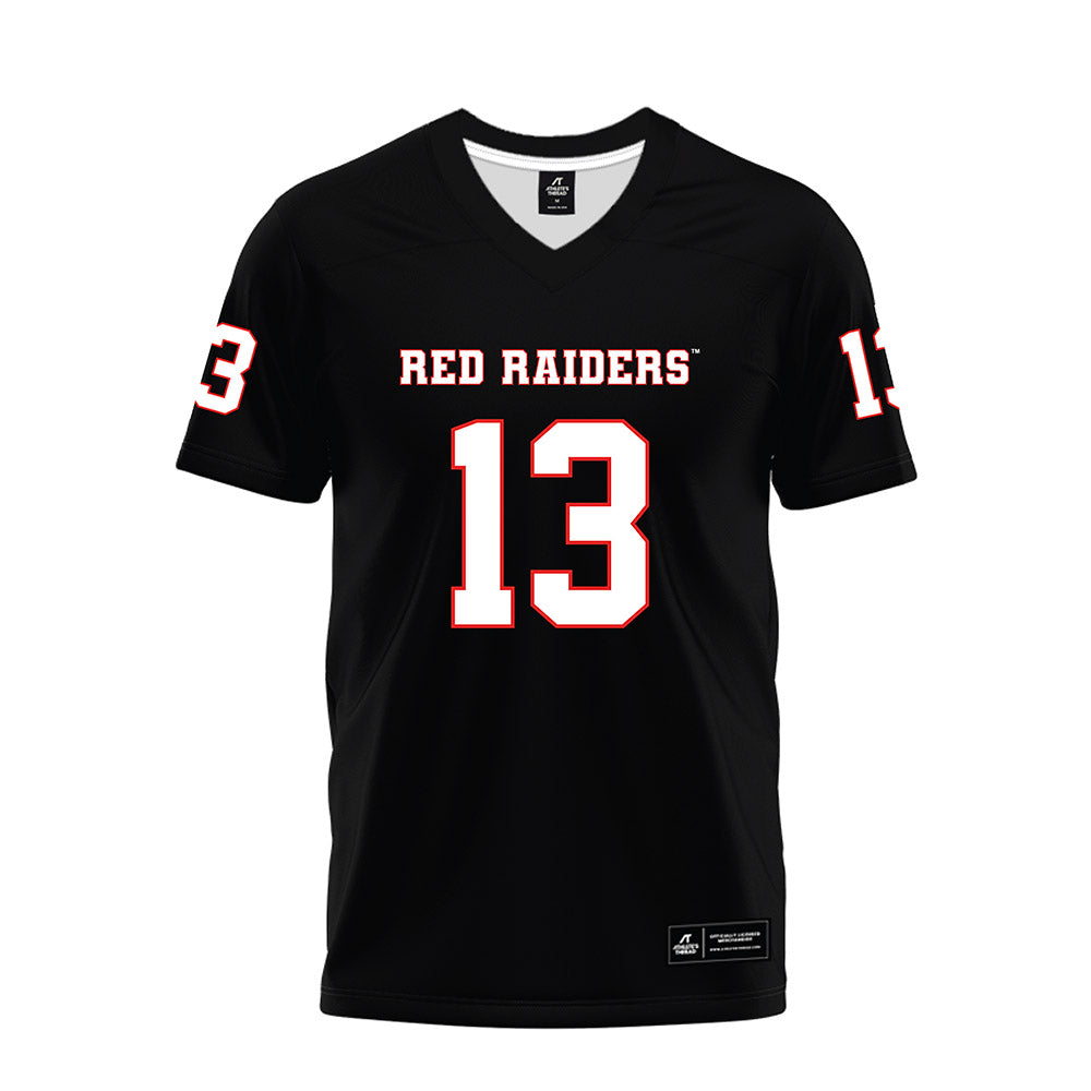 Texas Tech - NCAA Football : Chase Campbell - Black Premium Football Jersey-0